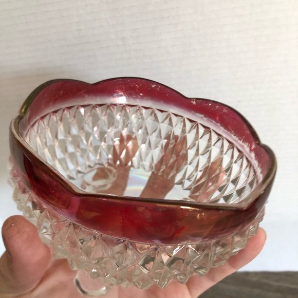 Vtg Indiana Glass Kings Crown Candy Bowl - Picture 7 of 12